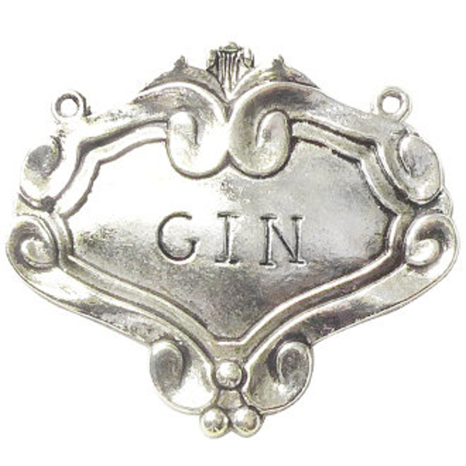 1 Silver Gin Decanter Label by TIJC SP0661 Etsy