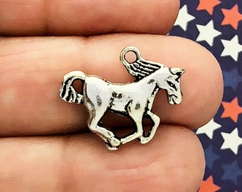 BULK 40 Horse Charm Silver by TIJC SP0148B