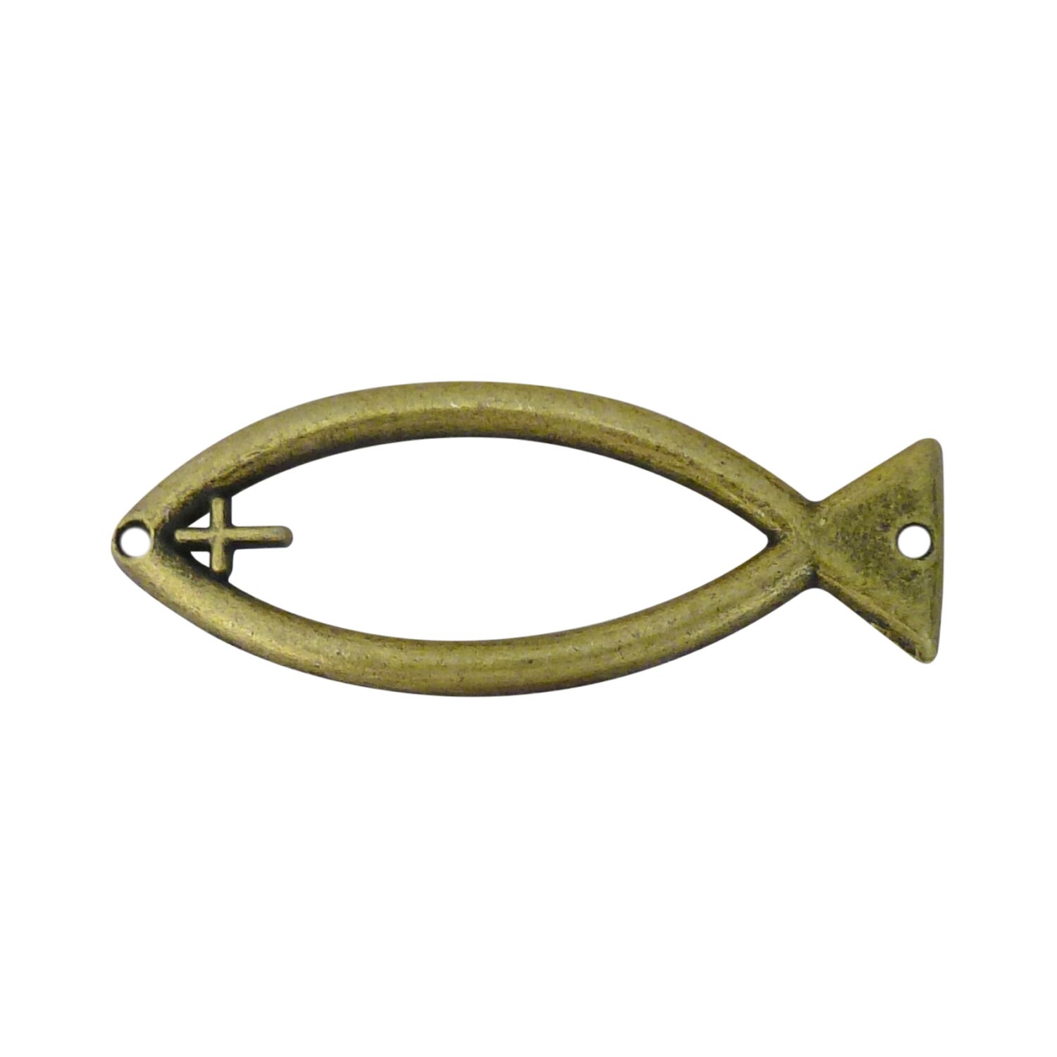 BULK 15 Christian Fish Charm Bracelet Connector Bronze by TIJC Etsy