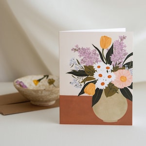 Spring Bouquet - Still life - Greeting card - Illustrated card - Papier Fleuri Co.