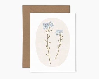 Forget-me-not - Greeting card - Illustrated card - Papier Fleuri Co.