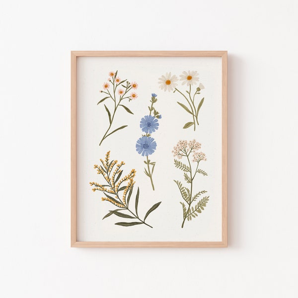 Field Flowers - Art Print - Wall Art - Poster - Papier Fleuri Co