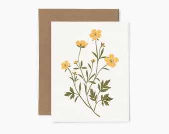 Buttercup - Greeting card - Illustrated card - Papier Fleuri Co.