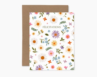 Confettis - Congradulations card - Illustrated card - Papier Fleuri Co.