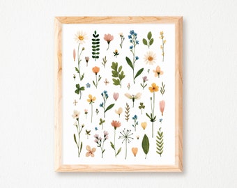 Pressed Flowers - Art Print - Wall Art - Papier Fleuri Co