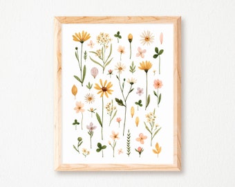 Gentle Flowers - Art Print - Wall Art - Papier Fleuri Co