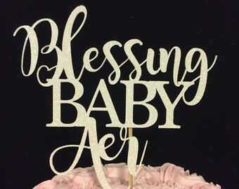 Baptism cake topper, christening cake topper, blessing baby cake topper, god bless cake topper, personalized baptism cake topper