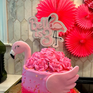 Flamingo birthday, Flamingo cake topper, flamingo cake toppers, birthday flamingo, fiesta decorations, flamingo decorations