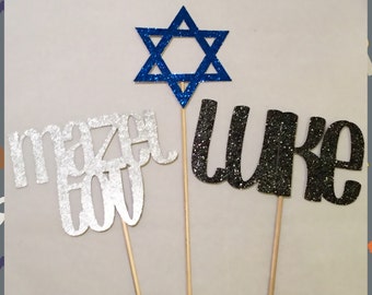 Bar Mitzvah decorations, Bar Mitzvah Decor, Bar Mitzvah centerpieces, Personalized names, Mazel Tov, Bat Mitzvah Decorations, Bat Mitzvah