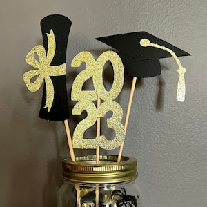 Graduation Centerpiece Sticks 2023, Graduation Party, Graduation Decorations, Graduation, Class of 2023 , Party, Graduation sticks