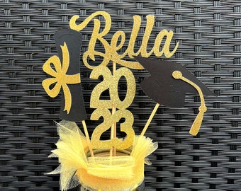 Graduation Centerpiece Sticks 2023, Graduation Party, Graduation Decorations, Graduation, Class of 2023, Name stick,  Graduation sticks