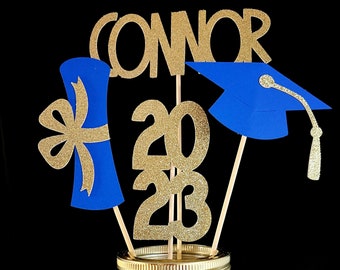 Graduation Centerpiece Sticks 2023, Graduation Party, Graduation Decorations, Graduation, Class of 2023, Name stick,  Graduation sticks