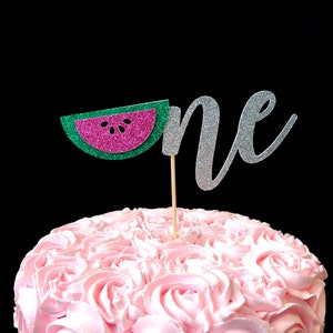 Watermelon birthday topper, Watermelon first birthday, Watermelon smash cake topper, 1st birthday cake topper, watermelon cake topper, one