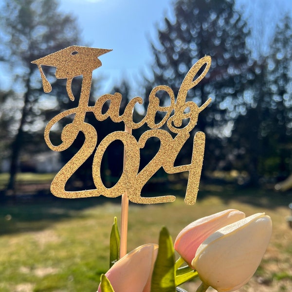 Graduation 2024 sticks, graduation centerpiece sticks, congrats grad 2024, graduation 2024, personalized graduation pics, set of 3