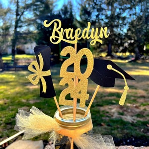 Graduation Centerpiece Sticks 2025, Graduation Party, Graduation Decorations, Graduation, Class of 2025, Name stick, Graduation sticks
