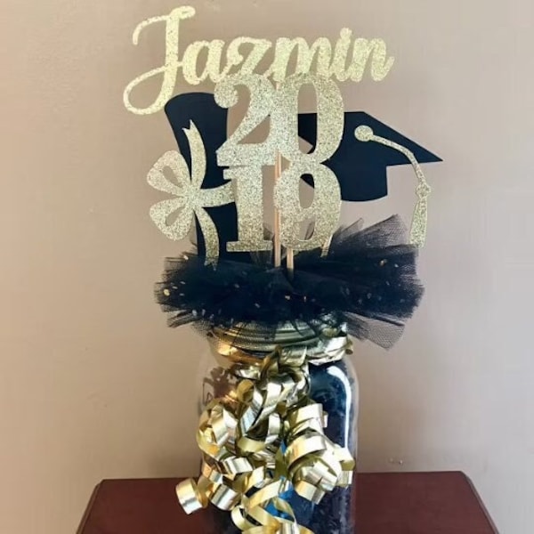 Graduation Centerpiece Sticks 2023, Graduation Party, Graduation Decorations, Graduation, Class of 2023, Name stick,  Graduation sticks