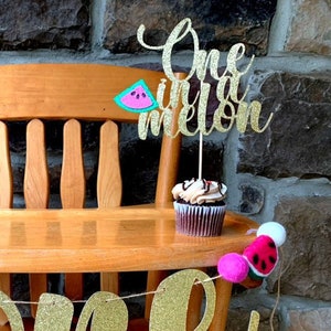 One in a melon cake topper, 1st birthday watermelon cake topper, watermelon cake topper, One in a melon, Watermelon topper, watermelon party