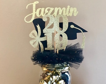 Graduation Centerpiece Sticks 2021, Graduation Party, Graduation Decorations, Graduation, Class of 2021, Name stick,  Graduation sticks