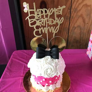 Minnie Mouse cake topper, Birthday cake topper, minnie mouse birthday cake topper, minnie cake topper, Minnie Mouse birthday decor