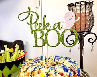 Peek a boo cake topper, Peek a boo, baby shower, baby shower cake topper, halloween cake topper, halloween baby shower theme, peek a boo