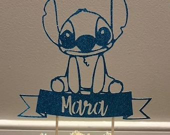 Topper na tort Stitch, Stitch, spersonalizowany topper na tort Stitch, dekoracje Stitch, Lilo i Stitch