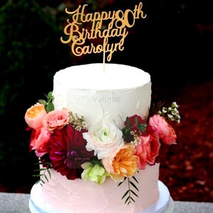 birthday cake topper, 30th birthday cake topper, happy birthday cake topper, 40th birthday, personalized birthday cake topper,