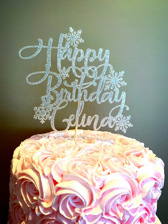 Snowflake Birthday Frozen Birthday Frozen Cake Topper Etsy