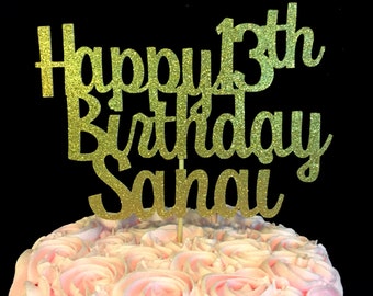 Happy Birthday cake topper, Birthday Cake Topper, Verjaardag decoraties, gepersonaliseerde verjaardag decoraties, Cake toppers, decor, decoraties