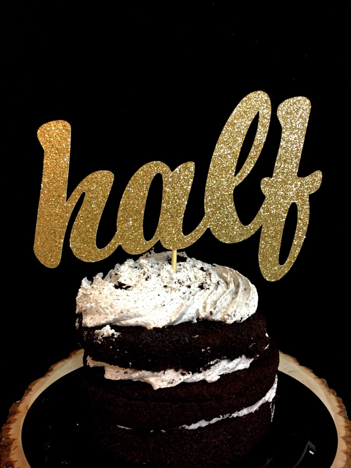 Half birthday cake topper half birthday decorations 1/2 Etsy