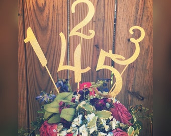 Table numbers, Centerpiece numbers, Wedding Table Numbers, Wedding Decorations, Numbers, Wedding