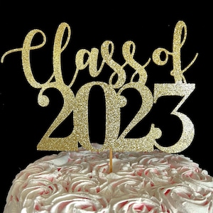 Adorno de pastel de graduación, Adorno de pastel de felicitaciones, palo 2023, Clase o 2023, Decoración de graduación, Adorno de pastel de clase de 2023, Adorno 2023