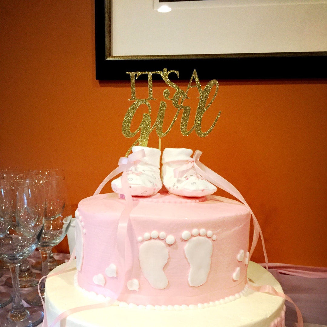 It's a Girl Cake Topper, It's a Girl Topper, Baby Shower, Girl Baby Shower, Baby, New Baby, It's