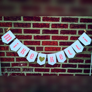 Engagement banner, Engagement, Bridal Banner, Bridal Shower Banner, Bridal Shower Decor, Bridal Shower Decorations, Name Banner