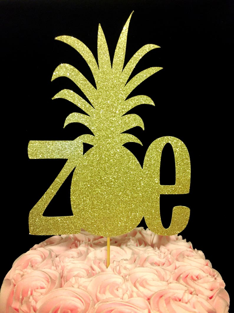 Topper de pastel de piña cumpleaños de piña decoraciones de - Etsy España