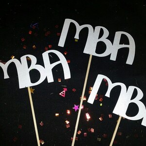 Graduation Centerpiece Sticks MBA, MBA Graduation, Graduation Party, Graduation Decorations, Graduation, Class of 2016 ,MBA
