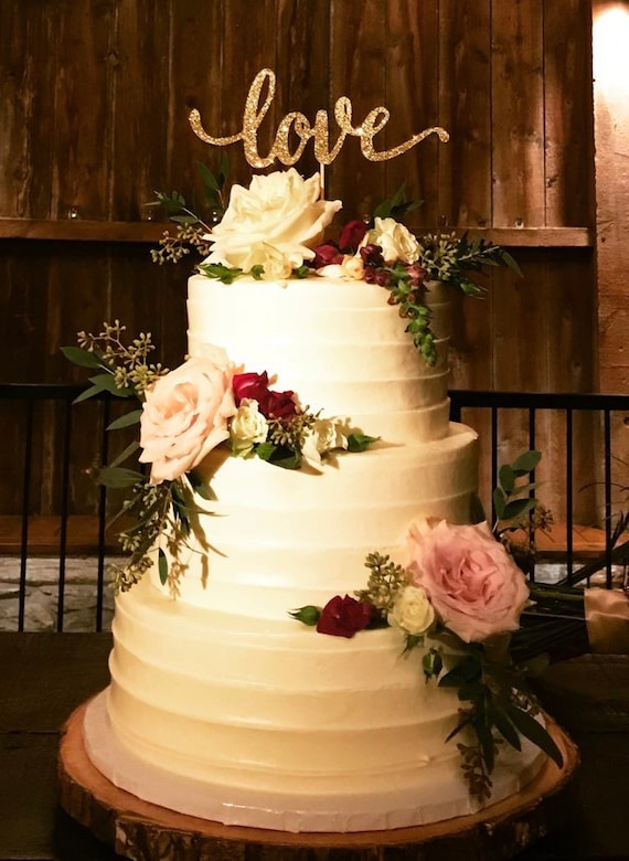 CAKE TOPPER - OR ROSÉ MARIAGE LOVE > Mariage Déco Belle Nuance