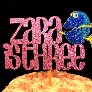 Finding Dory cake topper, birthday cake toppers, 1st birthday Dory cake topper, Finding Dory first birthday, Dory cake topper