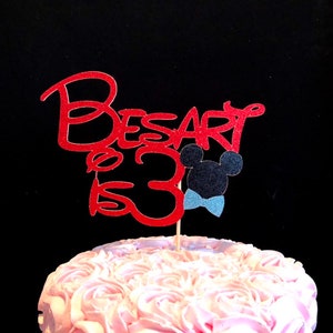 Mickey Mouse cake topper, Personalized cake topper, 2nd birthday Mickey mouse cake topper, Mickey Mouse birthday, Mickey Mouse cake topper