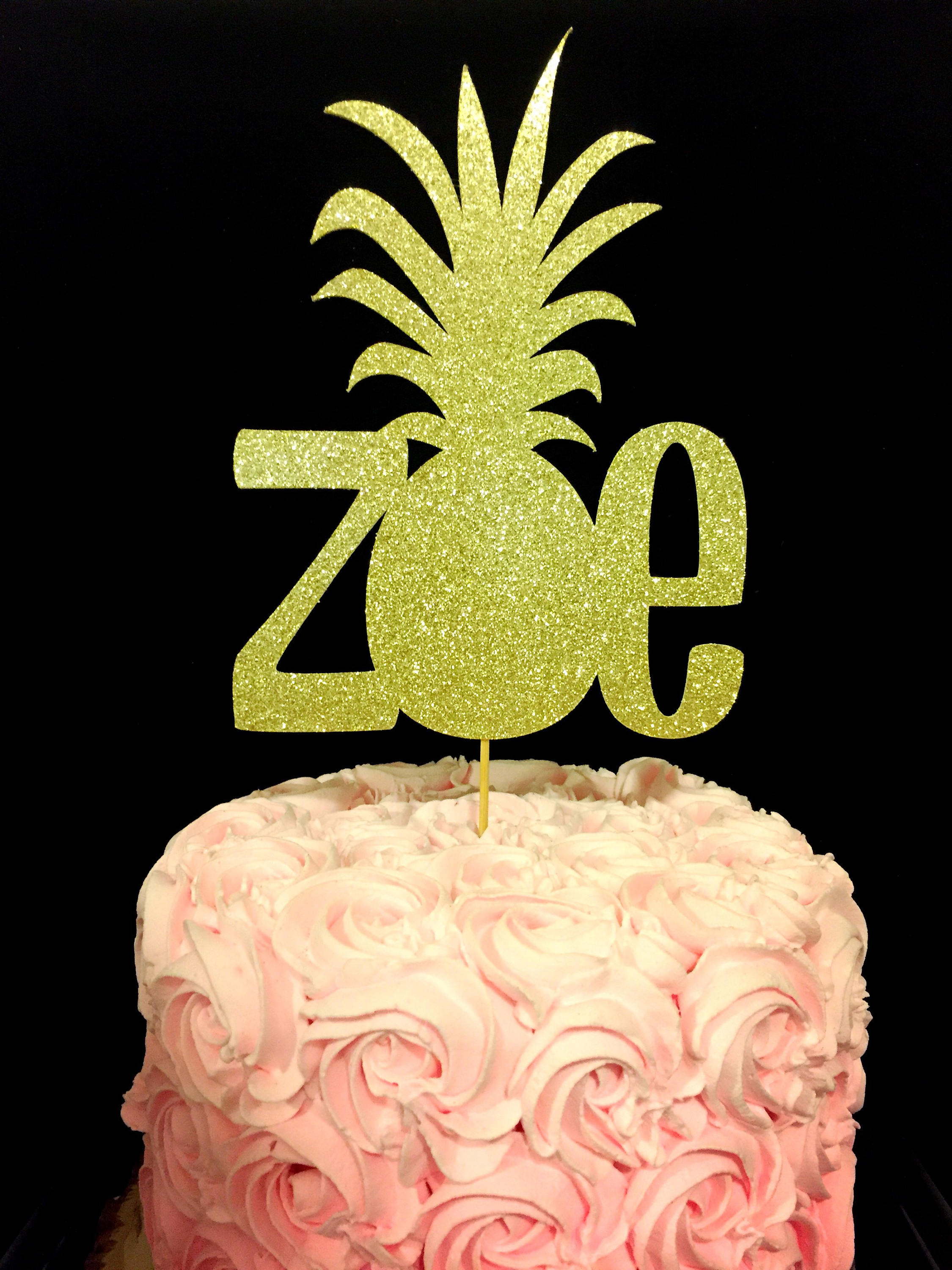 Topper de pastel de piña cumpleaños de piña decoraciones de | Etsy España