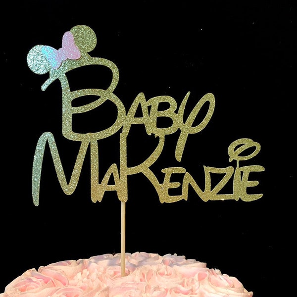 Minnie Mouse baby shower topper, Minnie Mouse topper, Baby shower Minnie Mouse, Minnie Mouse Baby, Baby shower cake topper, Minnie Mouse