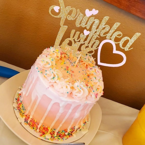 Sprinkle Cake Topper, Sprinkled With Love Cake Topper, Sprinkle Shower,  Baby Sprinkle Cake Topper, Baby Sprinkle Decorations 