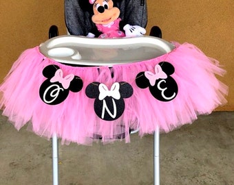 Minnie Mouse Highchair banner, Minnie Mouse party, Minnie Mouse decor, Minnie decorations, Minnie Mouse birthday party, Mickey Mouse banner