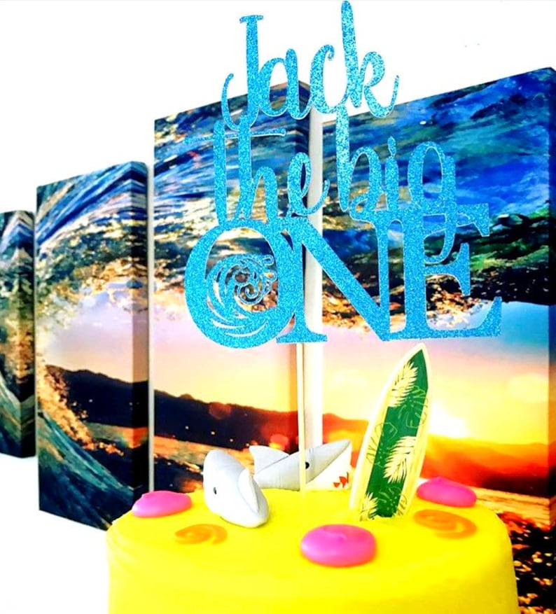 Wave 1st Birthday, Beach Cake Topper, 1st Birthday Cake Topper, Wave ...