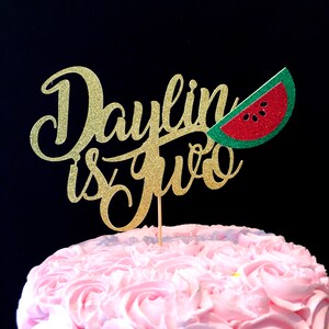 Watermelon birthday topper, Watermelon 2nd birthday, two cake topper, 2nd birthday cake topper, watermelon cake topper, two, watermelon