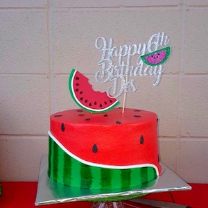 watermelon cake topper, watermelon birthday cake topper, watermelon birthday, watermelon, birthday cake topper, watermelon cake topper