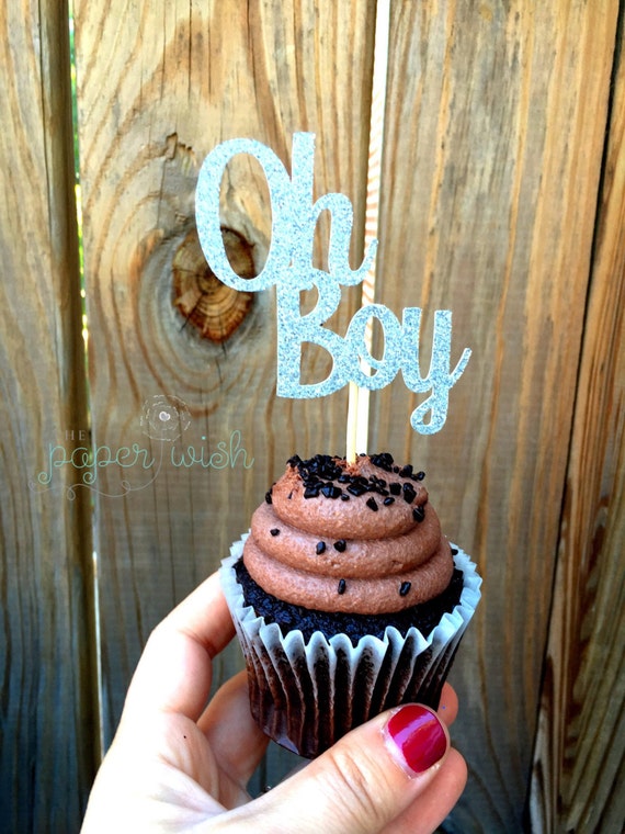 Oh boy cheap cupcake topper