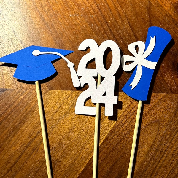 Graduation Centerpiece Sticks 2024, Graduation Party, Party Decor, Graduation Decorations, Graduation, Class of 2024 , Party