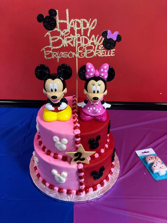 Mickey Mouse 1st Cake Topper Anniversaire