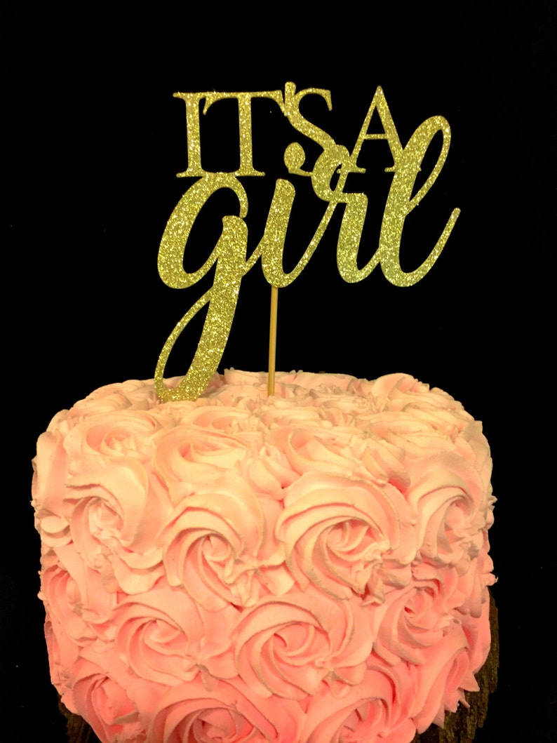 It's a girl cake topper It's a girl topper Baby | Etsy
