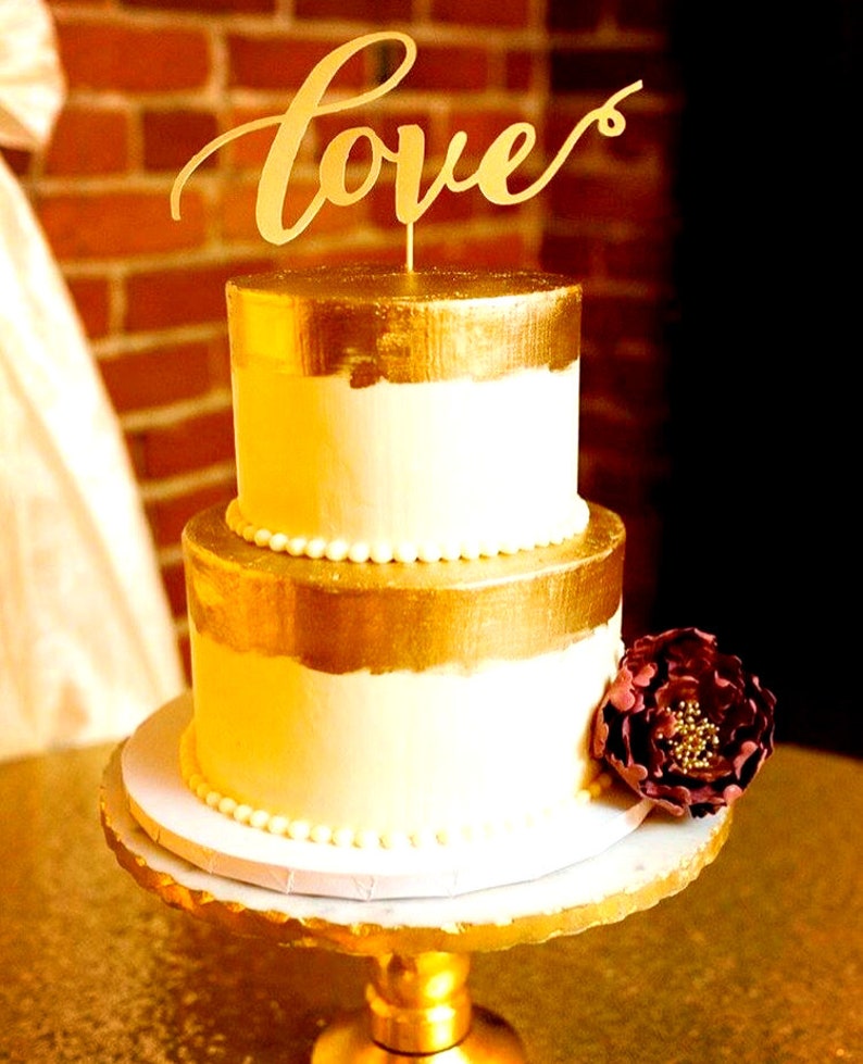 Love Wedding Cake Topper Wedding Cake Topper Wedding Etsy